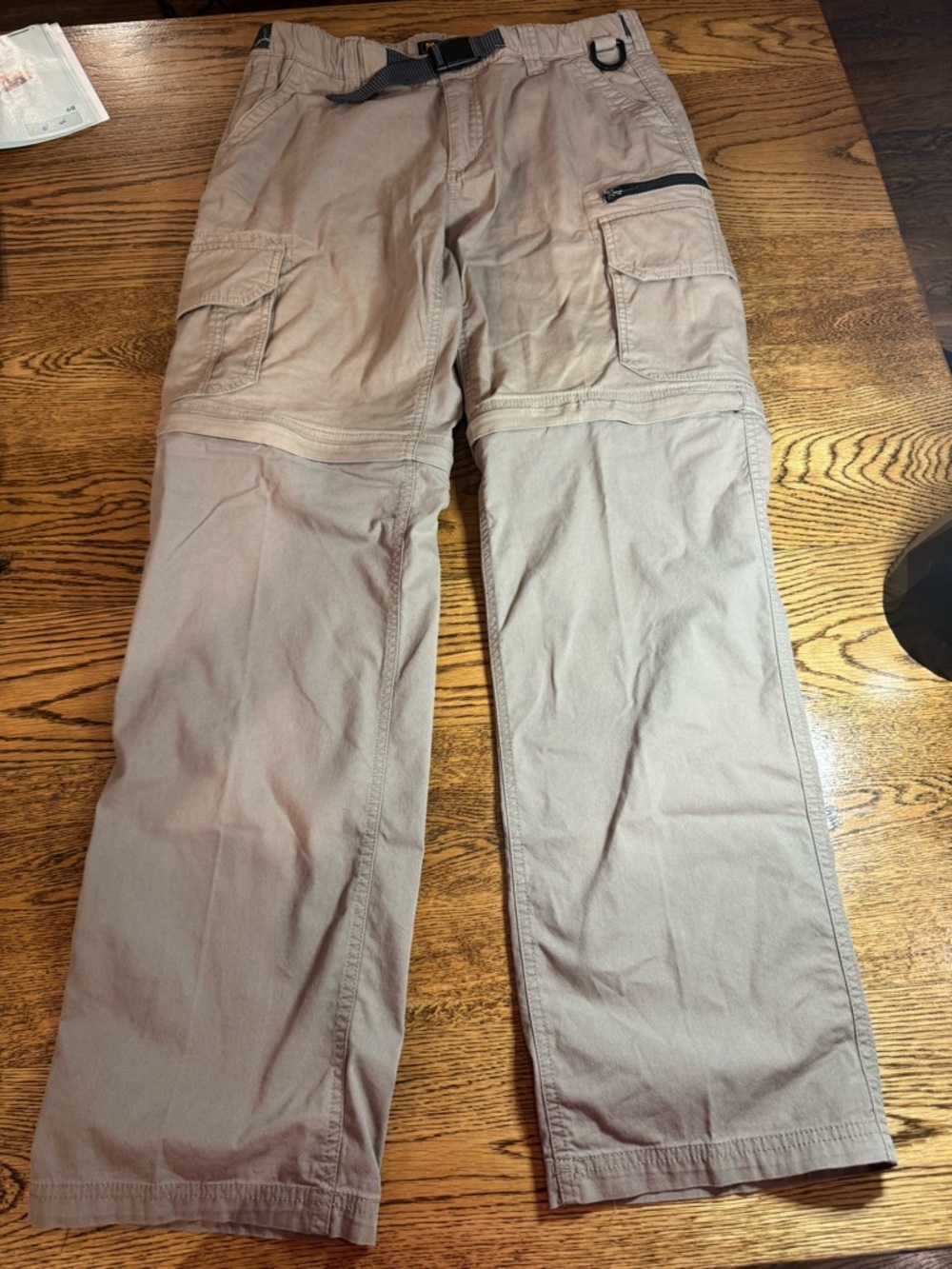 BC Clothing Men’s Convertible Cargo Hiking Pants/Shorts Medium X 34 Tan like new